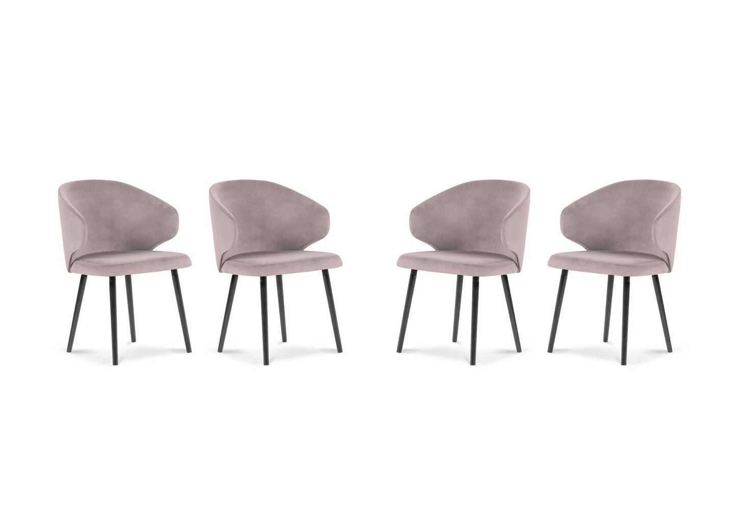 4 tuolin setti Windsor and Co. Nemesis, vaaleanpunainen hinta ja tiedot | Ruokapöydän tuolit | hobbyhall.fi