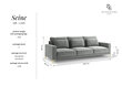 Kolmen istuttava sohva Interieurs86 Seine, vaaleansininen hinta ja tiedot | Sohvat ja vuodesohvat | hobbyhall.fi