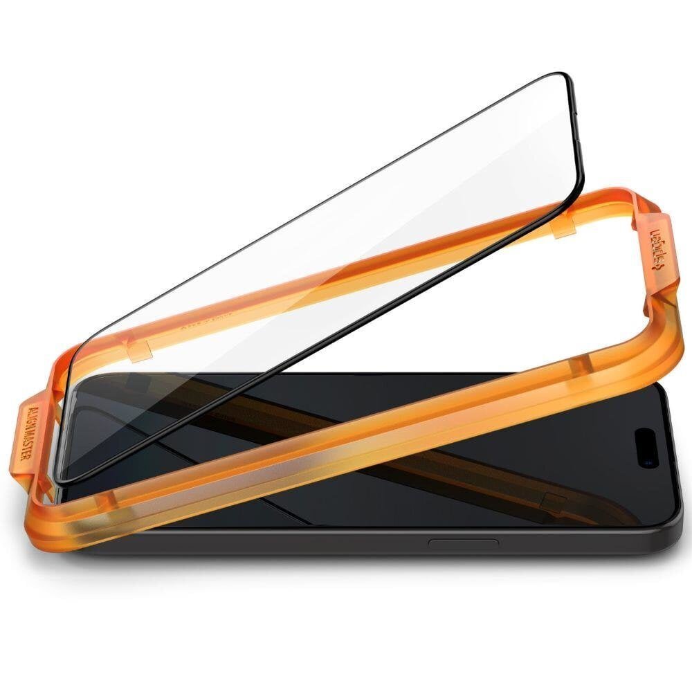 Spigen ALM Glass FC iPhone 15 Plus, 2 kpl hinta ja tiedot | Näytönsuojakalvot ja -lasit | hobbyhall.fi