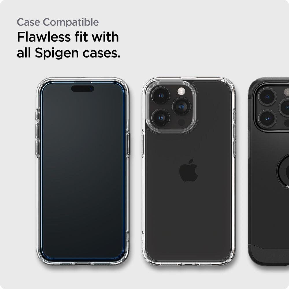 Spigen ALM Glass FC iPhone 15 Pro, 2 kpl hinta ja tiedot | Näytönsuojakalvot ja -lasit | hobbyhall.fi