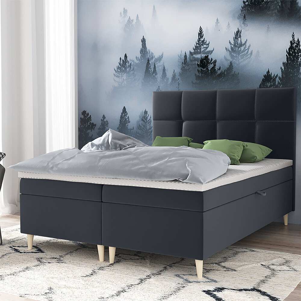 Sänky Selsey Sclarea Bonell 180x200cm, tummanharmaa hinta ja tiedot | Sängyt | hobbyhall.fi