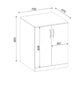 Kylpyhuonekaappi Kalune Design 731(III), valkoinen hinta ja tiedot | Kylpyhuonekaapit | hobbyhall.fi