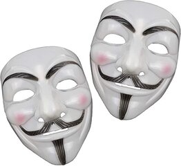 Naamio Vendetta, 2 kpl Halloween-juhliin VANVENE Anonymouses hinta ja tiedot | Naamiaisasut | hobbyhall.fi
