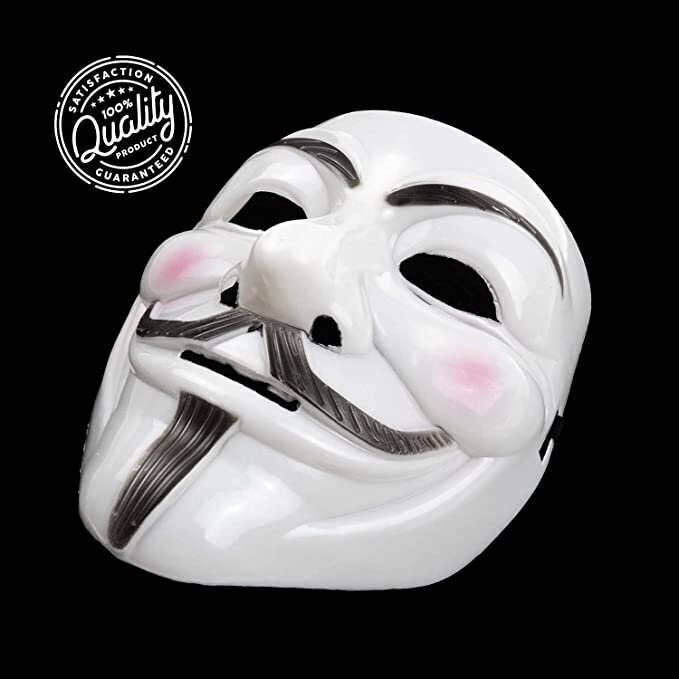 Naamio Vendetta, 2 kpl Halloween-juhliin VANVENE Anonymouses hinta ja tiedot | Naamiaisasut | hobbyhall.fi