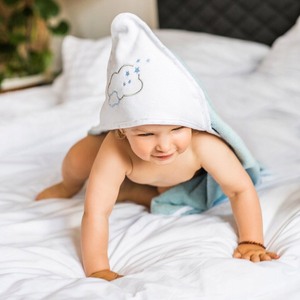 Vauvan pyyhe, 85x85 cm, sininen hinta ja tiedot | Kylpyvälineet | hobbyhall.fi