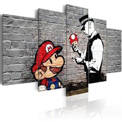 Kuva - Super Mario Mushroom Cop (Banksy) hinta ja tiedot | Taulut | hobbyhall.fi