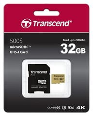 Transcend microSDHC-kortti 32 Gt, muistikortti hinta ja tiedot | Transcend Matkapuhelimet ja tarvikkeet | hobbyhall.fi