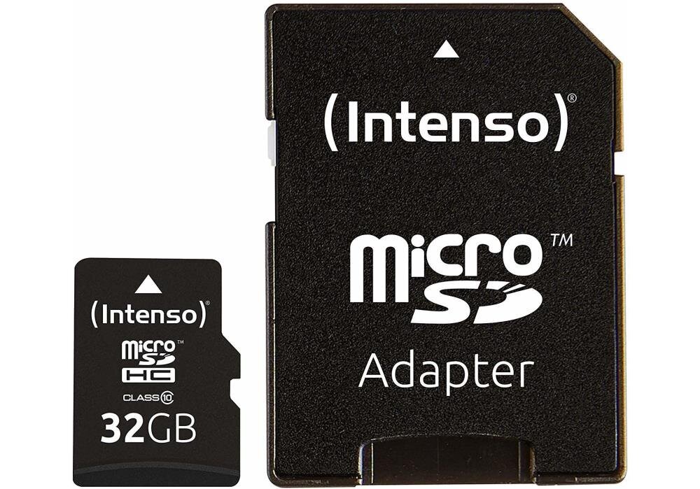 Intenso memory micro SDHC 32GB C10/W/ADAPTER 3413480 Intenso hinta ja tiedot | Puhelimen muistikortit | hobbyhall.fi