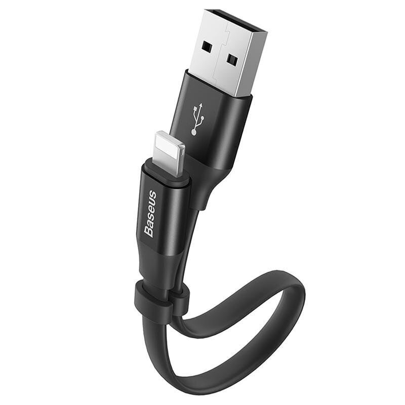 Baseus kaapeli Lightning USB 0.23M/MUSTA CALMBJ-01 BASEUS hinta ja tiedot | Puhelinkaapelit | hobbyhall.fi