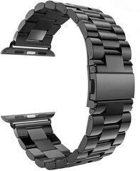 4wrist Teräsisku Apple Watchille - musta 42/44/45 mm hinta ja tiedot | Älykellojen ja aktiivisuusrannekkeiden lisätarvikkeet | hobbyhall.fi