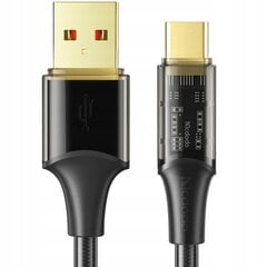 USB–USB-C-kaapeli, Mcdodo CA-2090, 6A, 1,2 m (musta) hinta ja tiedot | Puhelinkaapelit | hobbyhall.fi