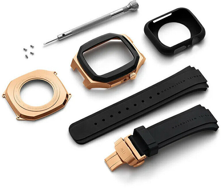 Daniel Wellington Switch 44 Rose Gold - kotelo hihnalla Apple Watchille 44 mm DW01200002 hinta ja tiedot | Älykellojen ja aktiivisuusrannekkeiden lisätarvikkeet | hobbyhall.fi