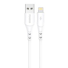 USB-kaapeli Lightning Foneng X81:lle, 2.1A, 1m (valkoinen) hinta ja tiedot | Puhelinkaapelit | hobbyhall.fi