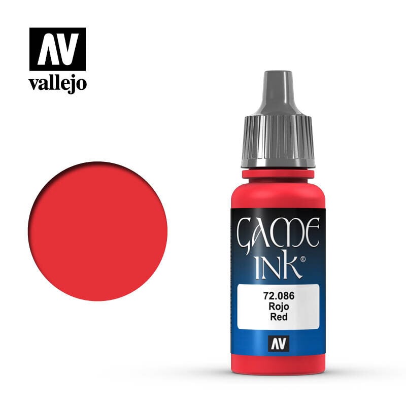 Red Ink 17 ml. Game Color 72086 Vallejo hinta ja tiedot | Taide- ja askartelutarvikkeet | hobbyhall.fi