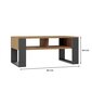 Sohvapöytä Modern 2P, ruskea/harmaa hinta ja tiedot | Sohvapöydät | hobbyhall.fi