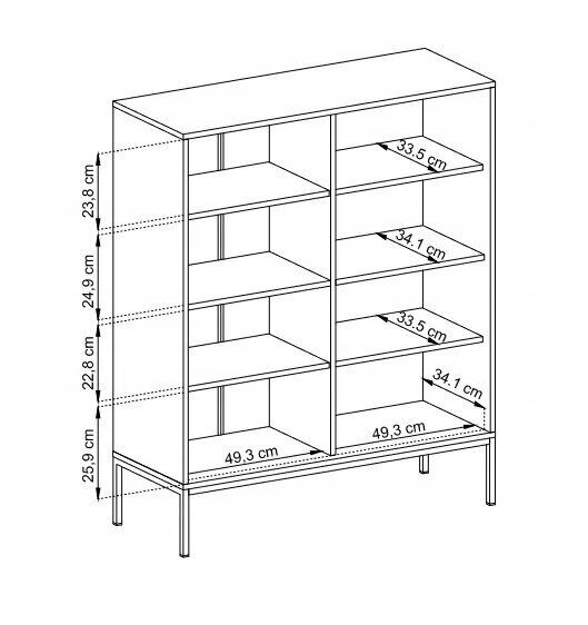 Lipasto AKL Furniture Mono MK104, sininen hinta ja tiedot | Lipastot | hobbyhall.fi