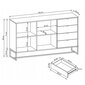 Lipasto AKL Furniture Amber AK153, ruskea hinta ja tiedot | Lipastot | hobbyhall.fi