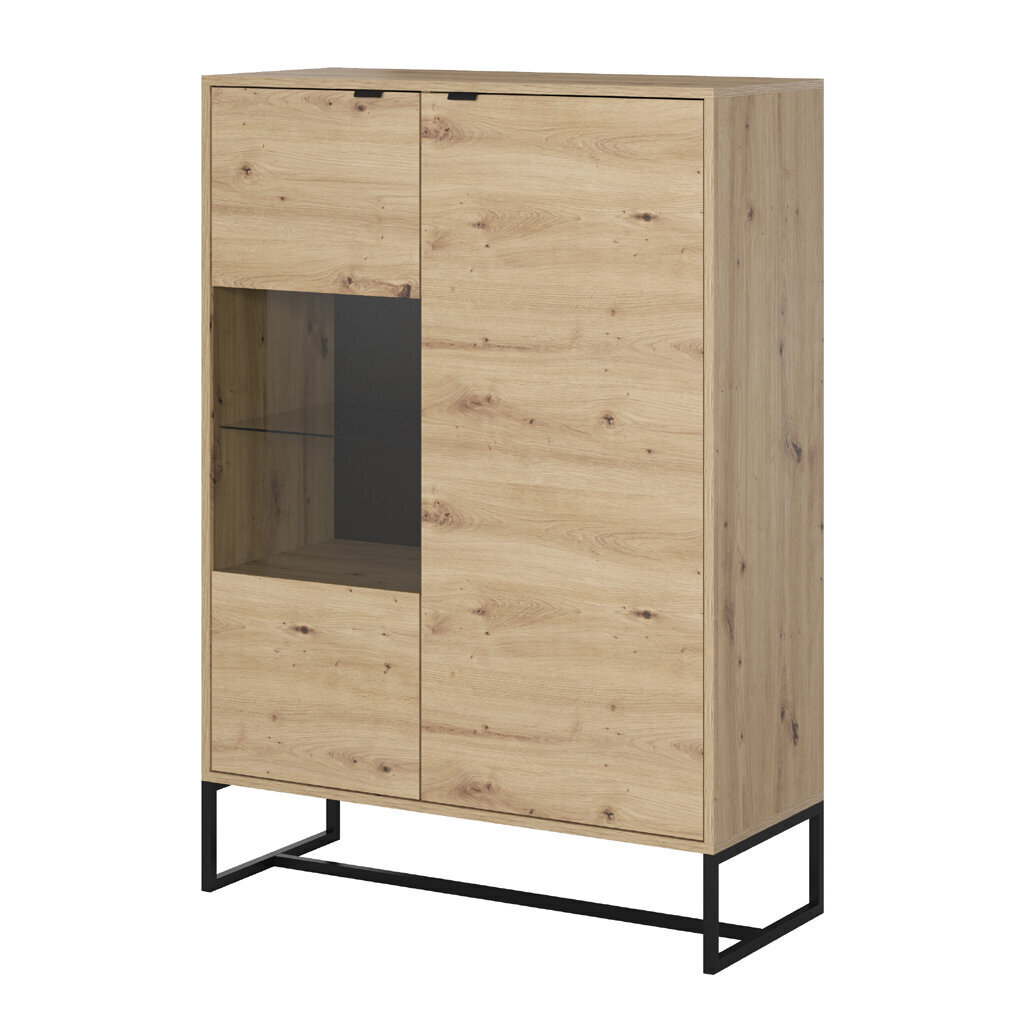 Vitriini AKL Furniture Amber AWT93, ruskea hinta ja tiedot | Vitriinit | hobbyhall.fi