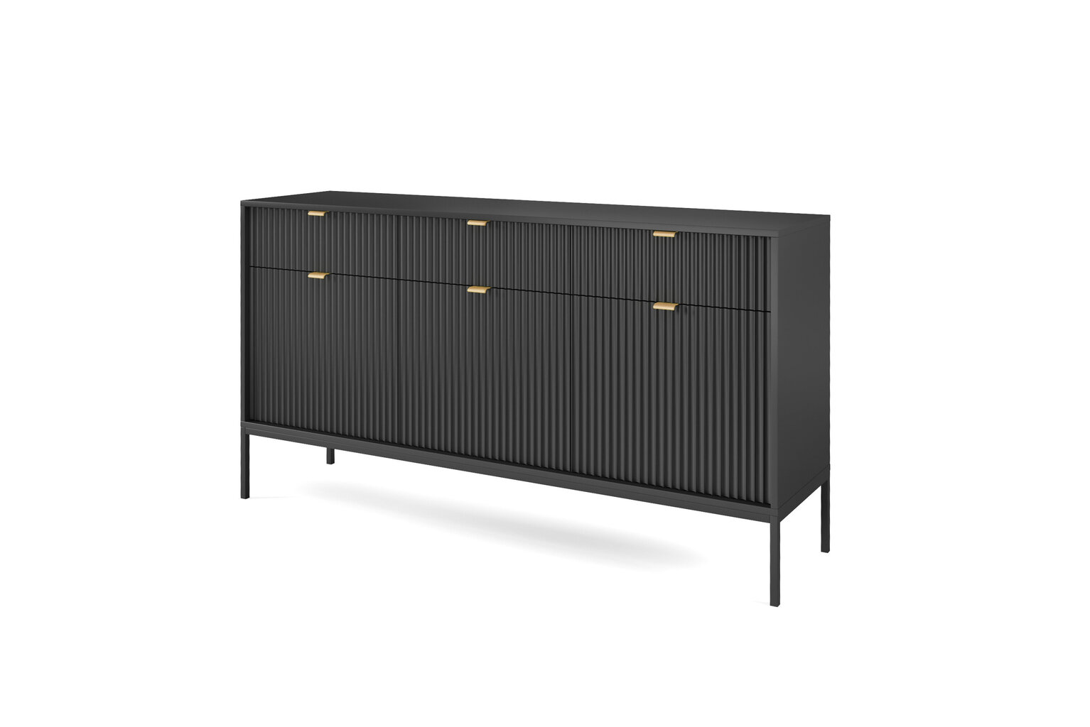Lipasto AKL Furniture Nova Sands KSZ154, musta hinta ja tiedot | Lipastot | hobbyhall.fi