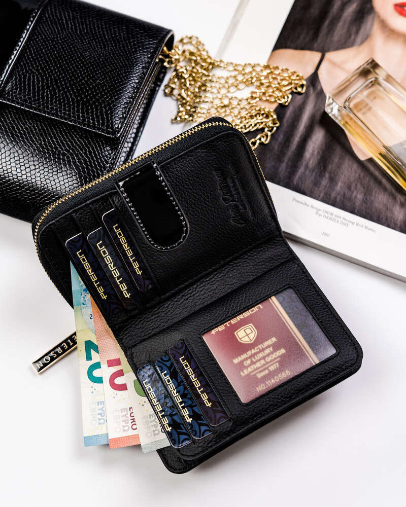 Peterson B6 naisten pieni lompakko, musta hinta ja tiedot | Naisten lompakot | hobbyhall.fi