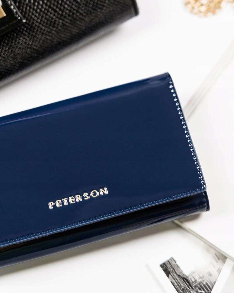Peterson naisten patenttilompakko C46, ​​sininen hinta ja tiedot | Naisten lompakot | hobbyhall.fi