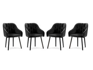 4 tuolin setti Milo Casa Luisa, musta hinta ja tiedot | Ruokapöydän tuolit | hobbyhall.fi
