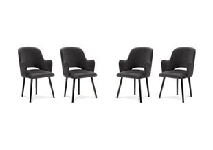 4 tuolin setti Milo Casa Laelia, tummanharmaa hinta ja tiedot | Ruokapöydän tuolit | hobbyhall.fi