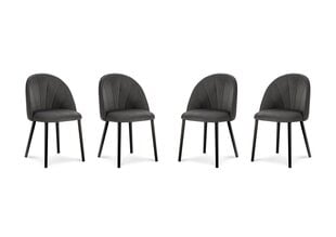 4 tuolin setti Milo Casa Livia, tummanharmaa hinta ja tiedot | Ruokapöydän tuolit | hobbyhall.fi