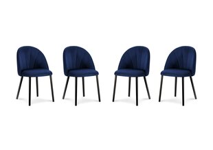 4 tuolin setti Milo Casa Livia, tummansininen hinta ja tiedot | Ruokapöydän tuolit | hobbyhall.fi