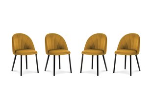 4 tuolin setti Milo Casa Livia, keltainen hinta ja tiedot | Ruokapöydän tuolit | hobbyhall.fi