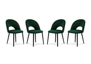 4 tuolin setti Milo Casa Lucia, tummanvihreä hinta ja tiedot | Ruokapöydän tuolit | hobbyhall.fi
