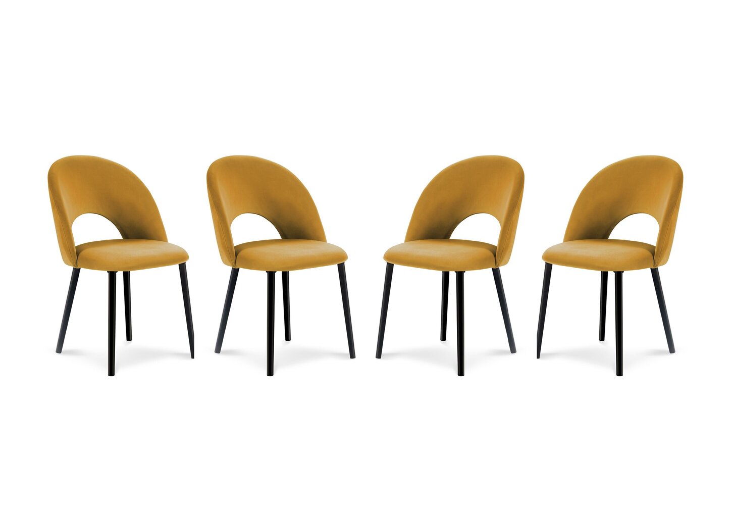 4 tuolin setti Milo Casa Lucia, keltainen hinta ja tiedot | Ruokapöydän tuolit | hobbyhall.fi