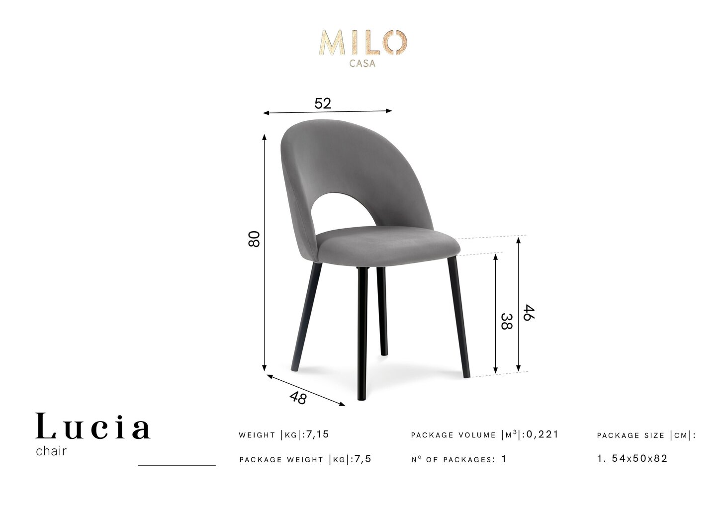 Tuoli Milo Casa Lucia, sininen hinta ja tiedot | Ruokapöydän tuolit | hobbyhall.fi