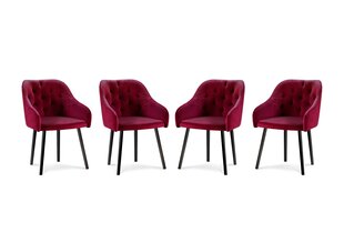4 tuolin setti Milo Casa Luisa, punainen hinta ja tiedot | Ruokapöydän tuolit | hobbyhall.fi