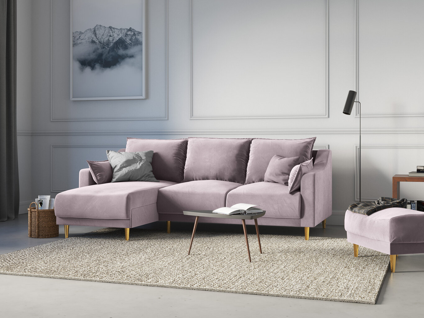 Rahi Mazzini Sofas Pansy, roosa hinta ja tiedot | Säkkituolit, rahit ja penkit | hobbyhall.fi