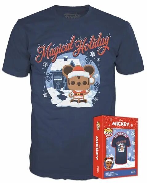 Funko Boxed T-paidat: Disney Holiday - Santa Mickey (M) hinta ja tiedot | Poikien paidat | hobbyhall.fi