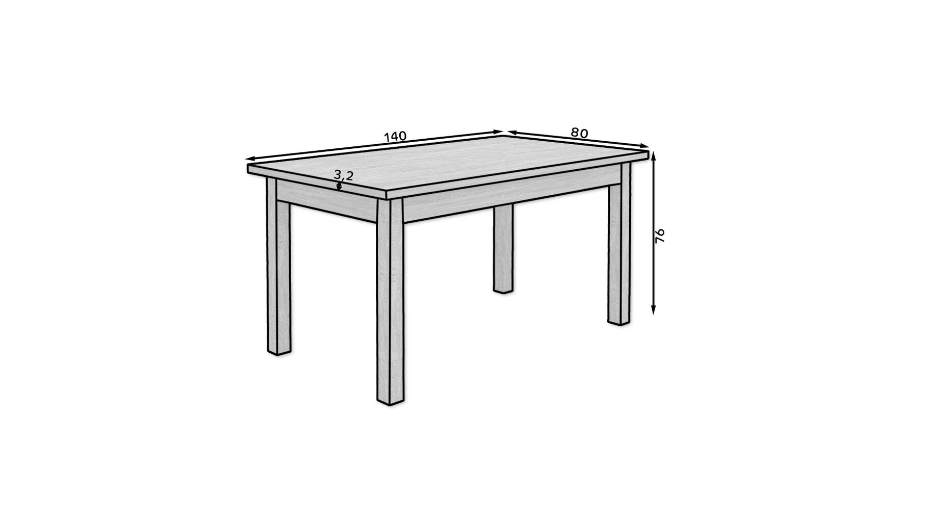 ADRK Furniture Rodos 57 pöytä, ruskea hinta ja tiedot | Ruokapöydät | hobbyhall.fi