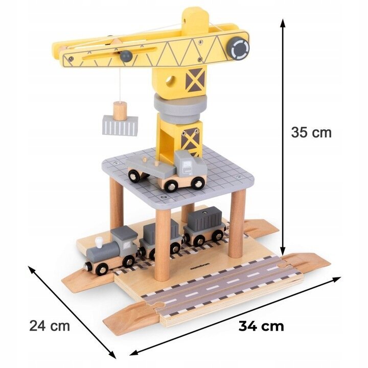 Puinen satamanosturi magneettivinssillä hinta ja tiedot | Poikien lelut | hobbyhall.fi