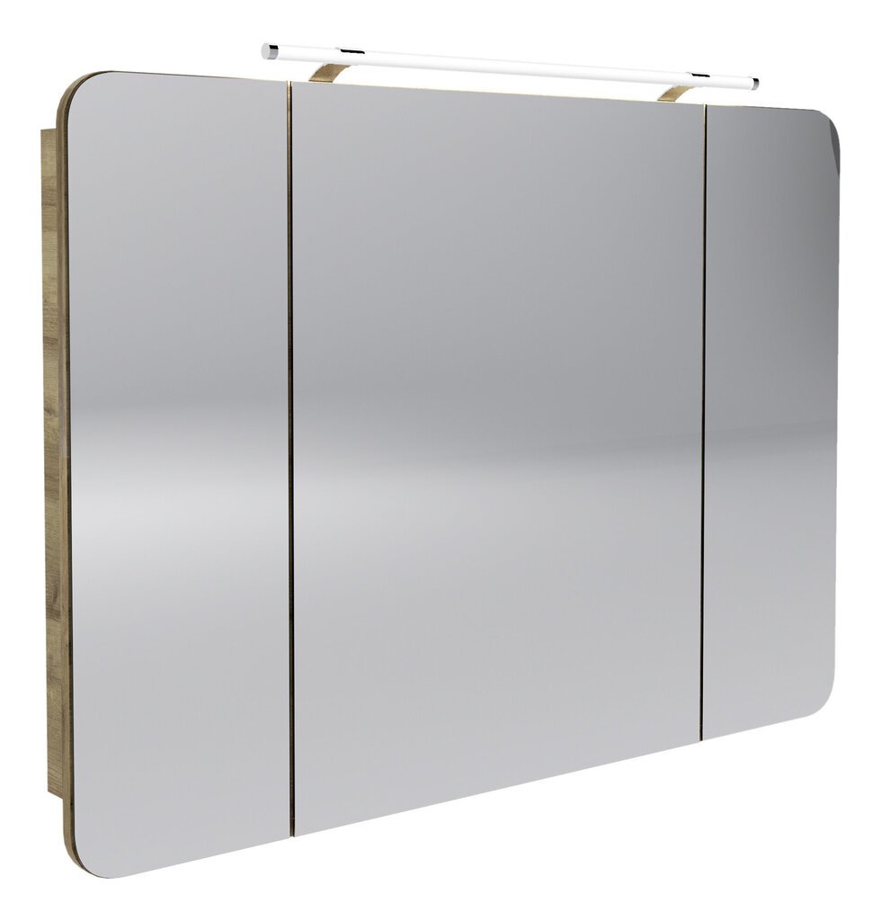 Peilikaappi ja LED-valaistus Fackelmann Milano 3T, ruskea hinta ja tiedot | Kylpyhuonekaapit | hobbyhall.fi