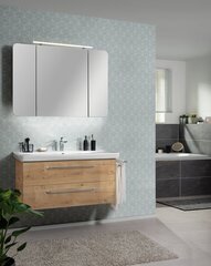 Peilikaappi ja LED-valaistus Fackelmann Milano 3T, ruskea hinta ja tiedot | Kylpyhuonekaapit | hobbyhall.fi