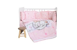 Lasten lakanasetti Lorelli Butterflies Pink, 135x100 cm, 7-osainen hinta ja tiedot | Vuodevaatteet lapsille | hobbyhall.fi