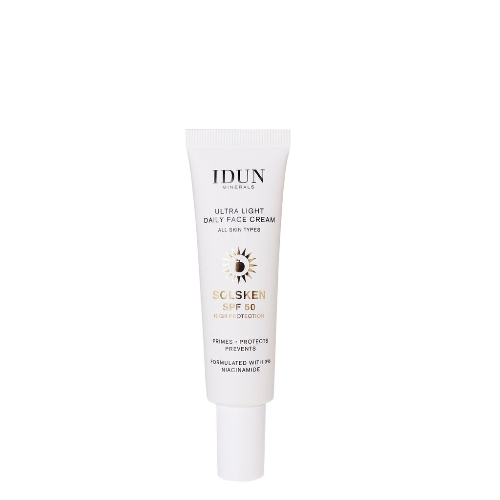 Kasvovoide SPF 50 Idun Minerals, 30 ml hinta ja tiedot | Aurinkovoiteet | hobbyhall.fi