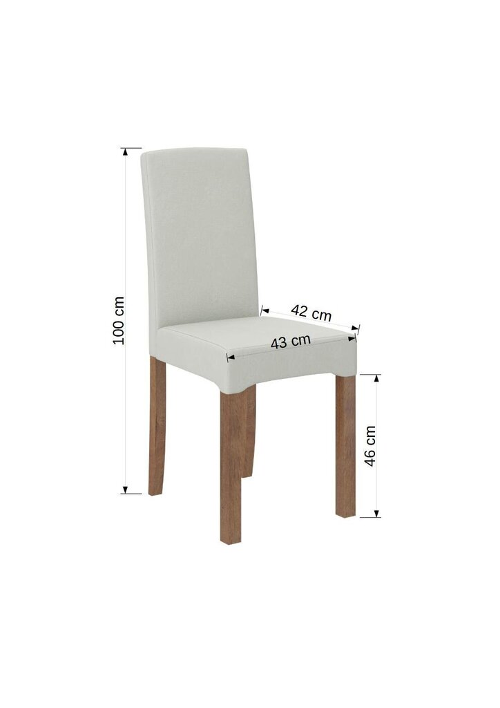 K61 tuoli, mustan ja ruskean värinen hinta ja tiedot | Ruokapöydän tuolit | hobbyhall.fi