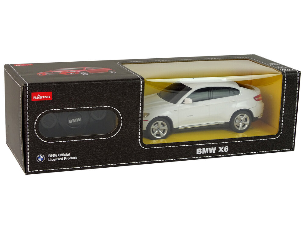 Kauko-ohjattava auto BMW X6, valkoinen hinta ja tiedot | Poikien lelut | hobbyhall.fi