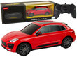 Porsche Macan turbo kauko-ohjattava auto, punainen hinta ja tiedot | Poikien lelut | hobbyhall.fi