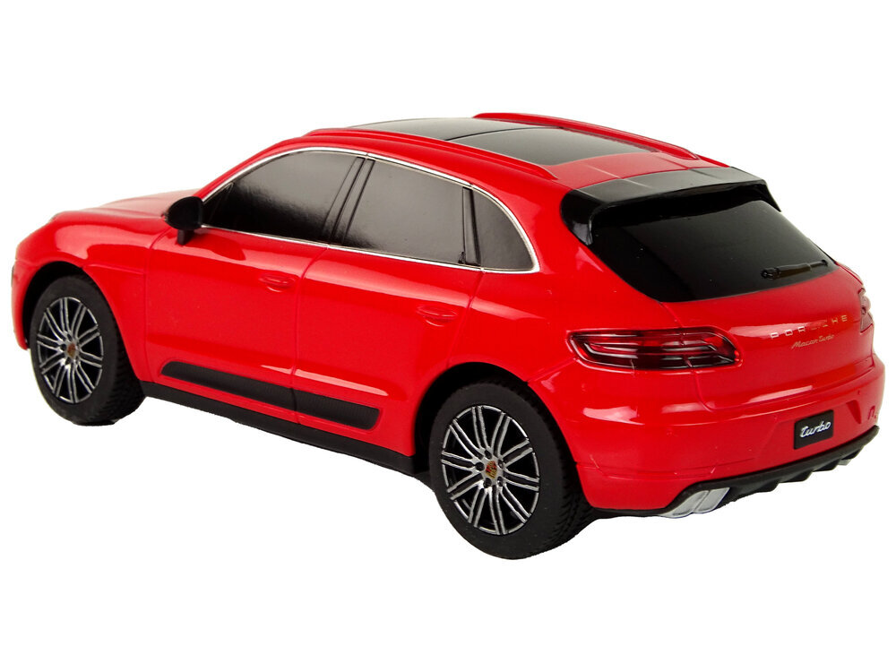 Porsche Macan turbo kauko-ohjattava auto, punainen hinta ja tiedot | Poikien lelut | hobbyhall.fi