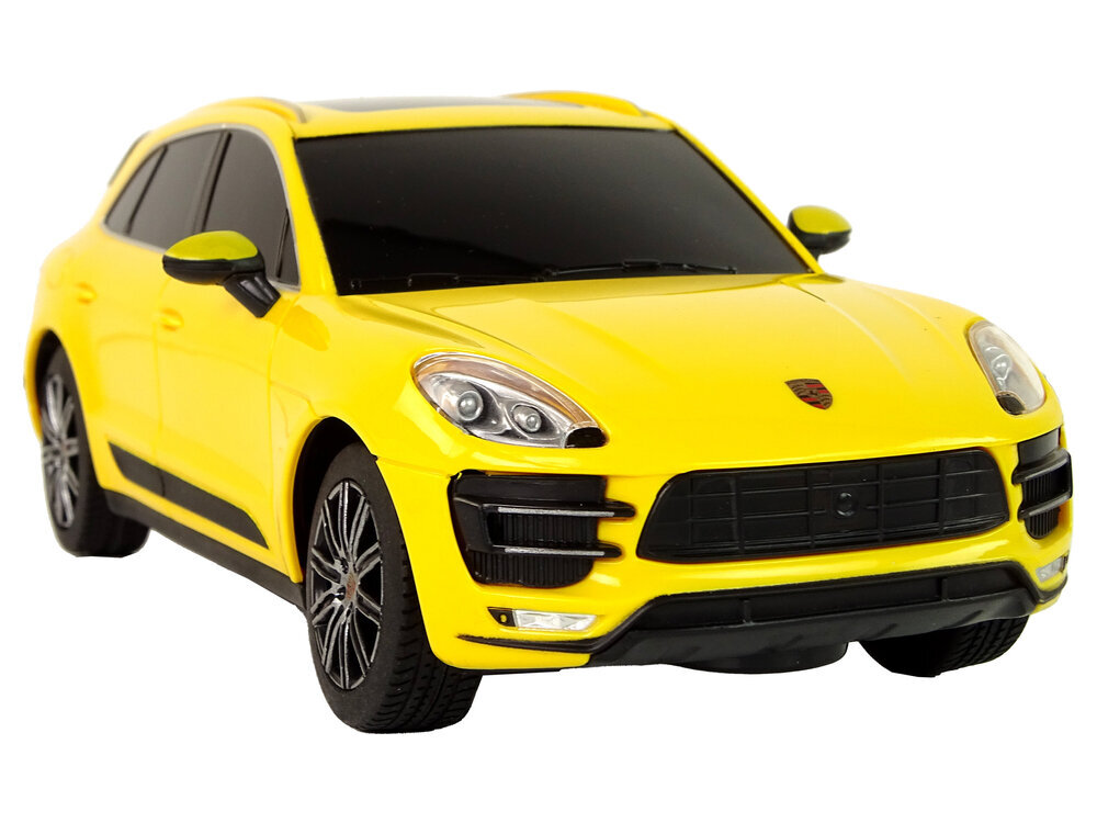 Porsche Macan turbo kauko-ohjattava auto, keltainen hinta ja tiedot | Poikien lelut | hobbyhall.fi