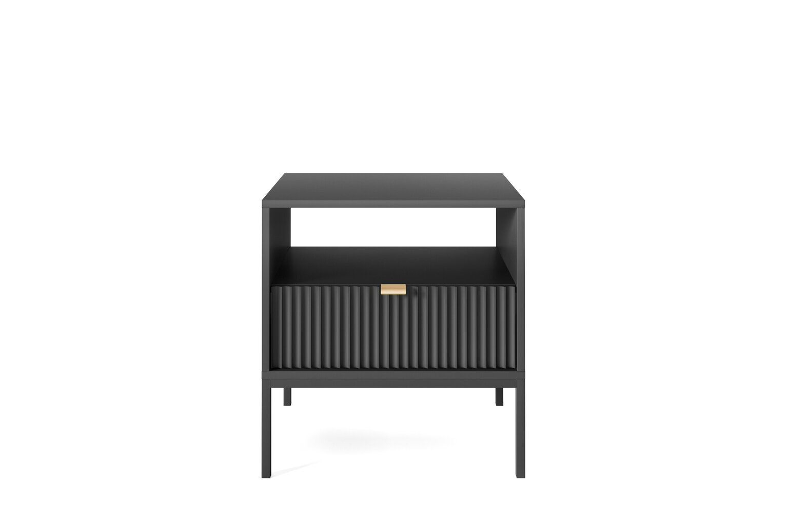 Yöpöytäkaappi AKL Furniture Nova Sands S54, musta hinta ja tiedot | Yöpöydät | hobbyhall.fi