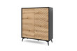 Lipasto AKL Furniture Diamond Sands KD104, ruskea/musta hinta ja tiedot | Lipastot | hobbyhall.fi