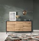 Lipasto AKL Furniture Diamond Sands K154, ruskea/musta hinta ja tiedot | Lipastot | hobbyhall.fi